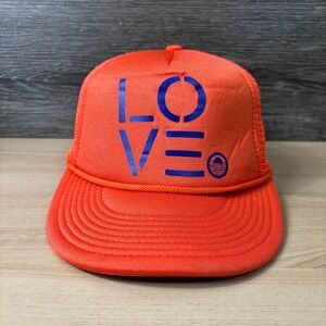 Sundry Hat Cap Snapback Orange Blue Trucker Love Outdoors